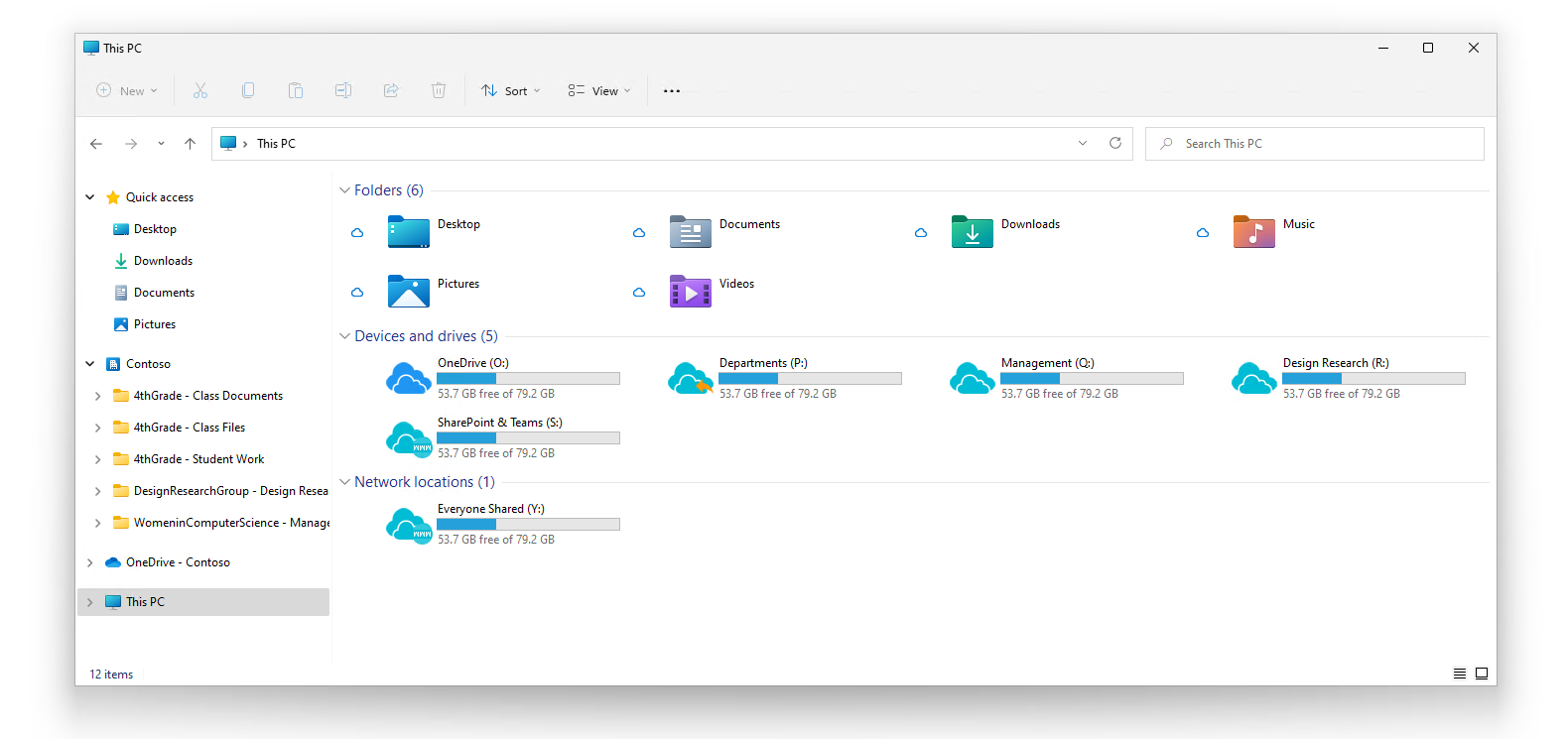 CloudConnect redirects all common folders and maps OneDrive to a network drive letter